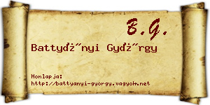 Battyányi György névjegykártya