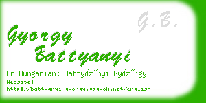 gyorgy battyanyi business card